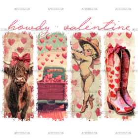 Western Howdy Valentine-2 DTF Transfer