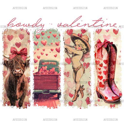 Western Howdy Valentine-2 DTF Transfer