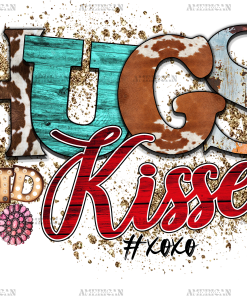 Western Hugs And Kisses DTF Transfer