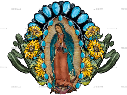 Western Lady Of Guadalupe Dtf Transfer