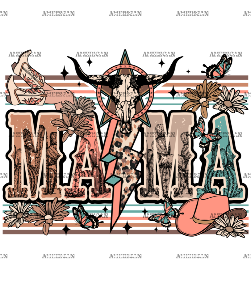 Western Mama Bolt DTF Transfer