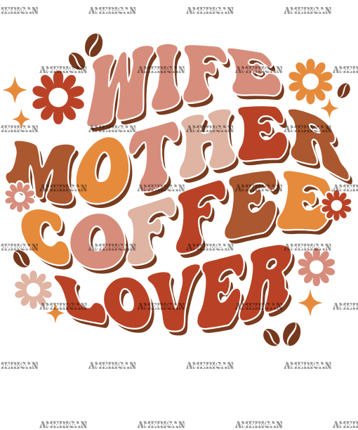 Wife Mother Coffee Lover DTF Transfer
