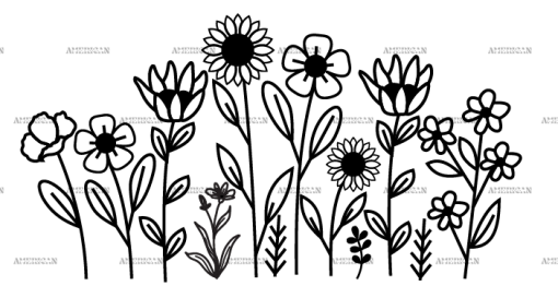 Wild Flowers-11 UV DTF Transfer