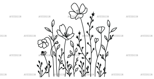 Wild Flowers-17 UV DTF Transfer