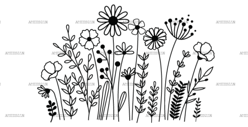 Wild Flowers-25 UV DTF Transfer