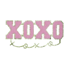 Xoxo Gold Glitter Patch (Large/Chenille)