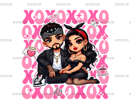 Xoxo Couple-1 DTF Transfer