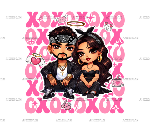 Xoxo Couple-2 DTF Transfer