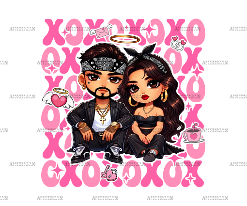 Xoxo Couple-2 DTF Transfer