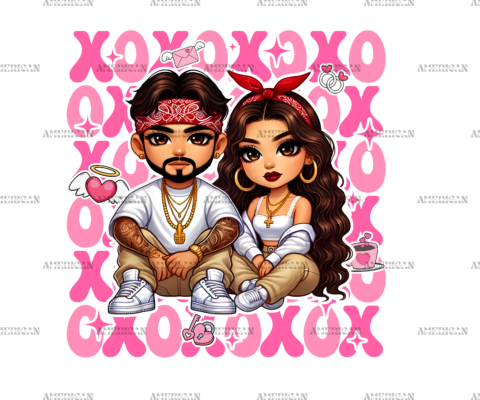 Xoxo Couple-5 DTF Transfer