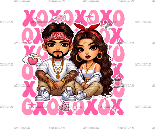 Xoxo Couple-5 DTF Transfer