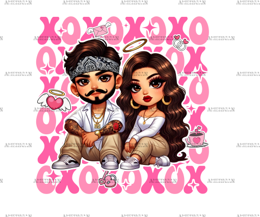 Xoxo Couple-6 DTF Transfer