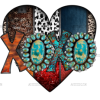 Xoxo Heart Turquoise DTF Transfer