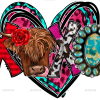 Xoxo Highland Cow DTF Transfer