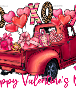 Xoxo Truck Valentine DTF Transfer