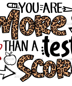 You Are More Than A Test Score Black DTF Transfer