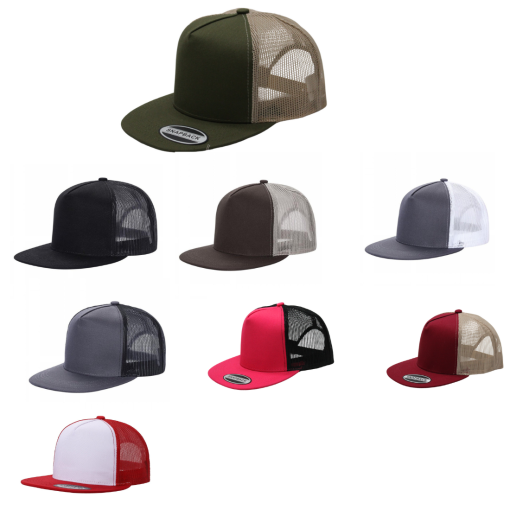 Solid & 2-Tone 5 Panel Caps