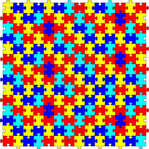Autism Puzzle DTF Transfer