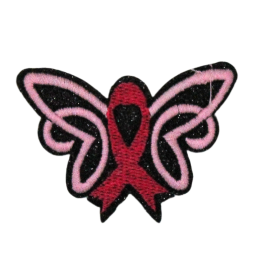 Breast Cancer Awareness Butterflies Patch (Small/Embroidery) - Image 2