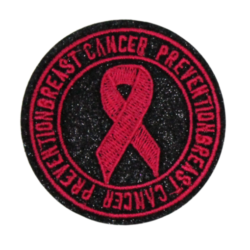 Prevention Breast Cancer Ribbon Patch (Small/Embroidery)