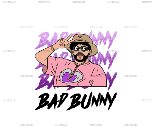 Bad Bunny 2 Dtf Transfer