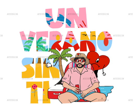 Bad Bunny Un Verano Sin Ti 3 Dtf Transfer