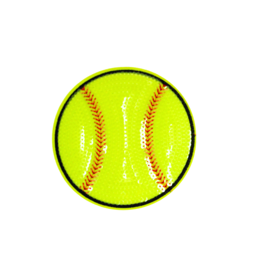 Green Softball Patch (Small/Sequin) - Image 2