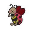 Daisy Bee Patch (Small/Embroidery)