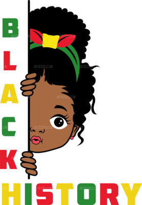 Black History Little Girl-2 DTF Transfer