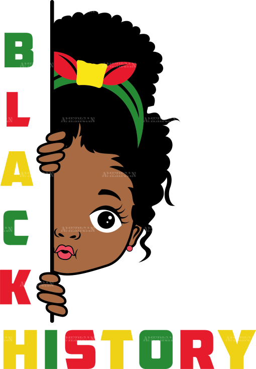 Black History Little Girl-2 DTF Transfer