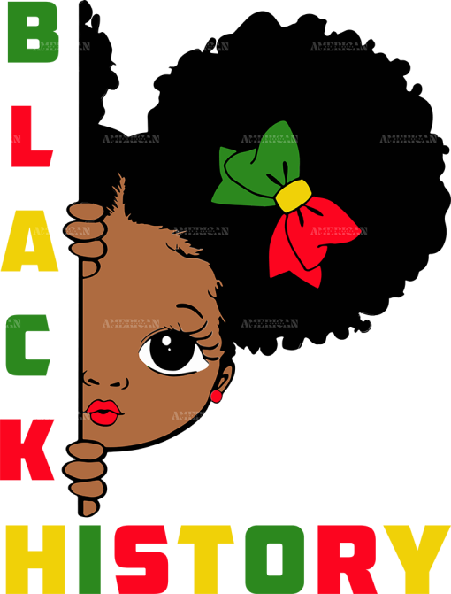 Black History Little Girl DTF Transfer