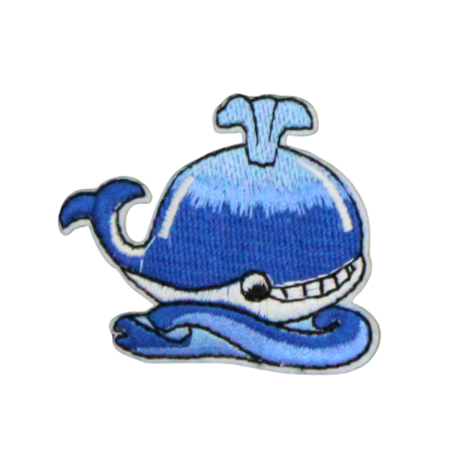 Blue Whale Patch (Small/Embroidery)