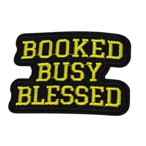 Booked Busy Blessed Patch (Small/Embroidery) - Image 3