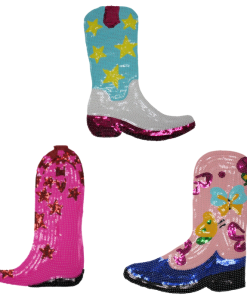 Cowgirl Boots Patch (Large/Sequin)