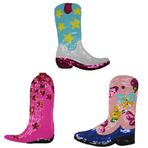 Cowgirl Boots Patch (Large/Sequin)