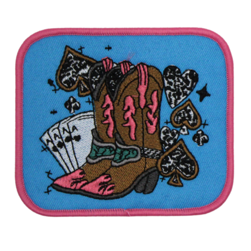 Ace Cowgirl Boots Patch (Medium/Embroidery)