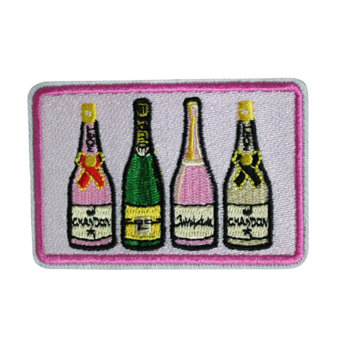 Champagne Bottle Patch (Small/Embroidery) - Image 2