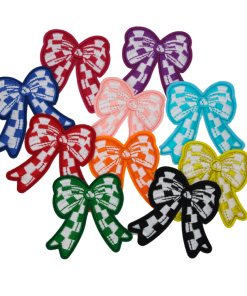 Checkered Bow Patch (Small/Embroidery)