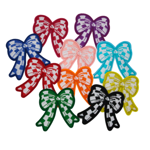 Checkered Bow Patch (Small/Embroidery)