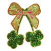Bow With Clover Patch (Large/Sequin)