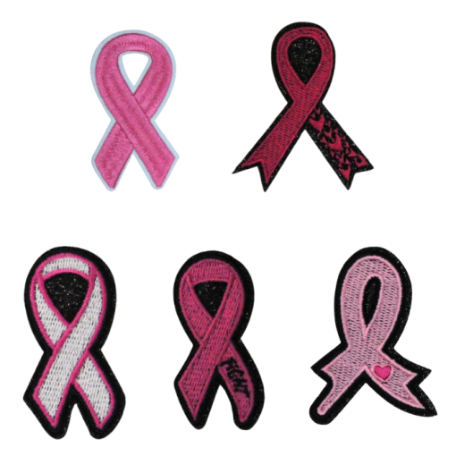 Breast Cancer Awareness Ribbon Patch (Small/Embroidery)