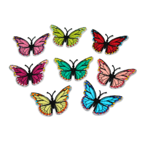 2.75 Inch Colorful Butterflies Patch (Small/Embroidery)