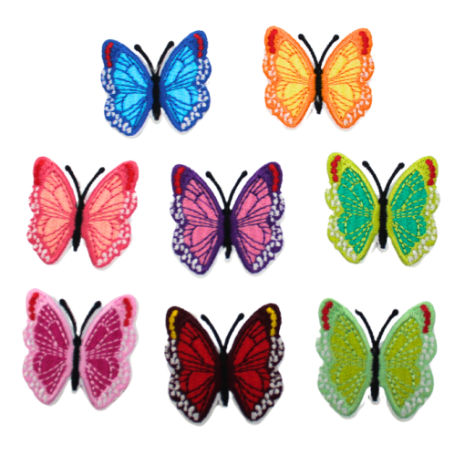 1.7 Inch Colorful Butterflies Patch (Small/Embroidery)