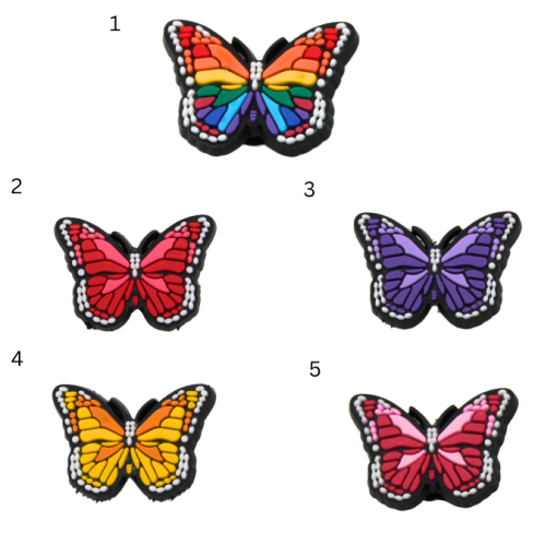 Butterfly Croc Charms