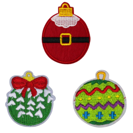 Christmas Ornaments Patch (Small/Embroidery)