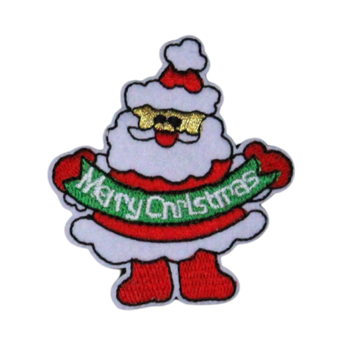 Merry Christmas Santa Claus Patch (Small/Embroidery)