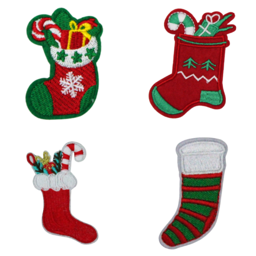 Christmas Stocking Patch (Small/Embroidery)