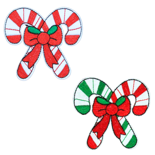 Christmas Candy Cane Patch (Small/Embroidery)