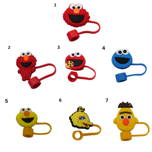 Cute Cartoon Straw Toppers