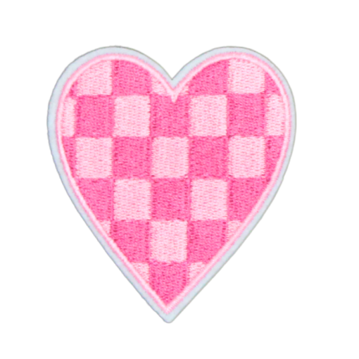 Checkered Heart Patch (Small/Embroidery) - Image 2